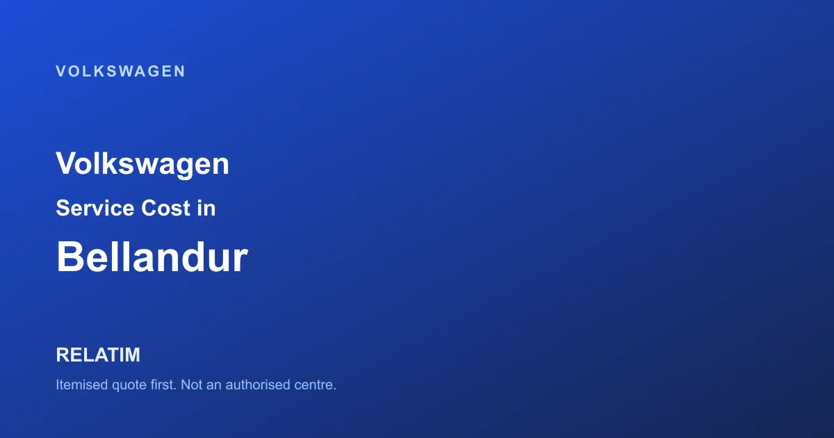 Volkswagen Service Cost in Bellandur, Bangalore